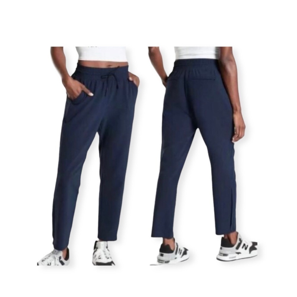 Athleta Metropolis Straight-Leg Pants in Navy Size 14.